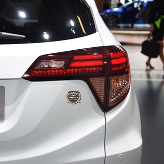 2 Miếng Dán Kim Loại 3D Trang Trí Cửa Sổ Xe Hơi Toyota