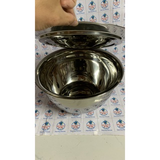 Âu tròn inox có nắp đậy size 26cm, thố inox cỡ to có nắp thích hợp sử dụng chia cơm chia canh, đựng đồ ăn và làm âu dầăn