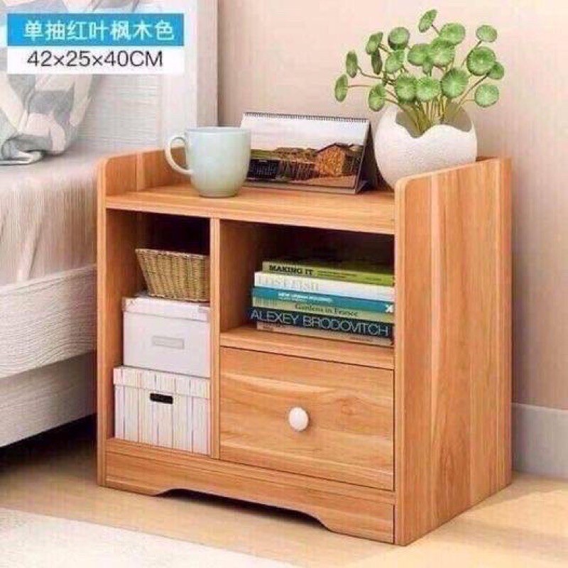 [táp đầu giường] Tủ đầu giường gỗ MDF chống thấm chắc chắn 1-2 ngăn
