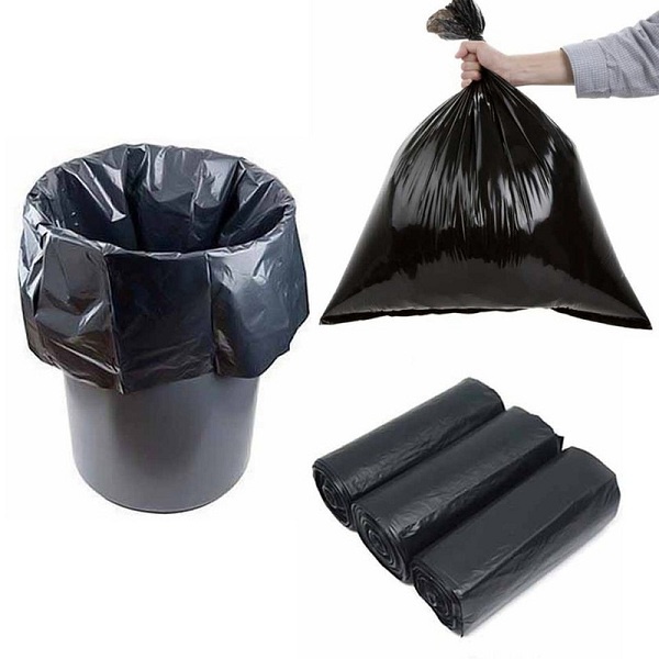 3 Cuộn túi đựng rác tự hủy sinh học AMIZIN Túi đựng rác đen cuộn đựng được 10kg