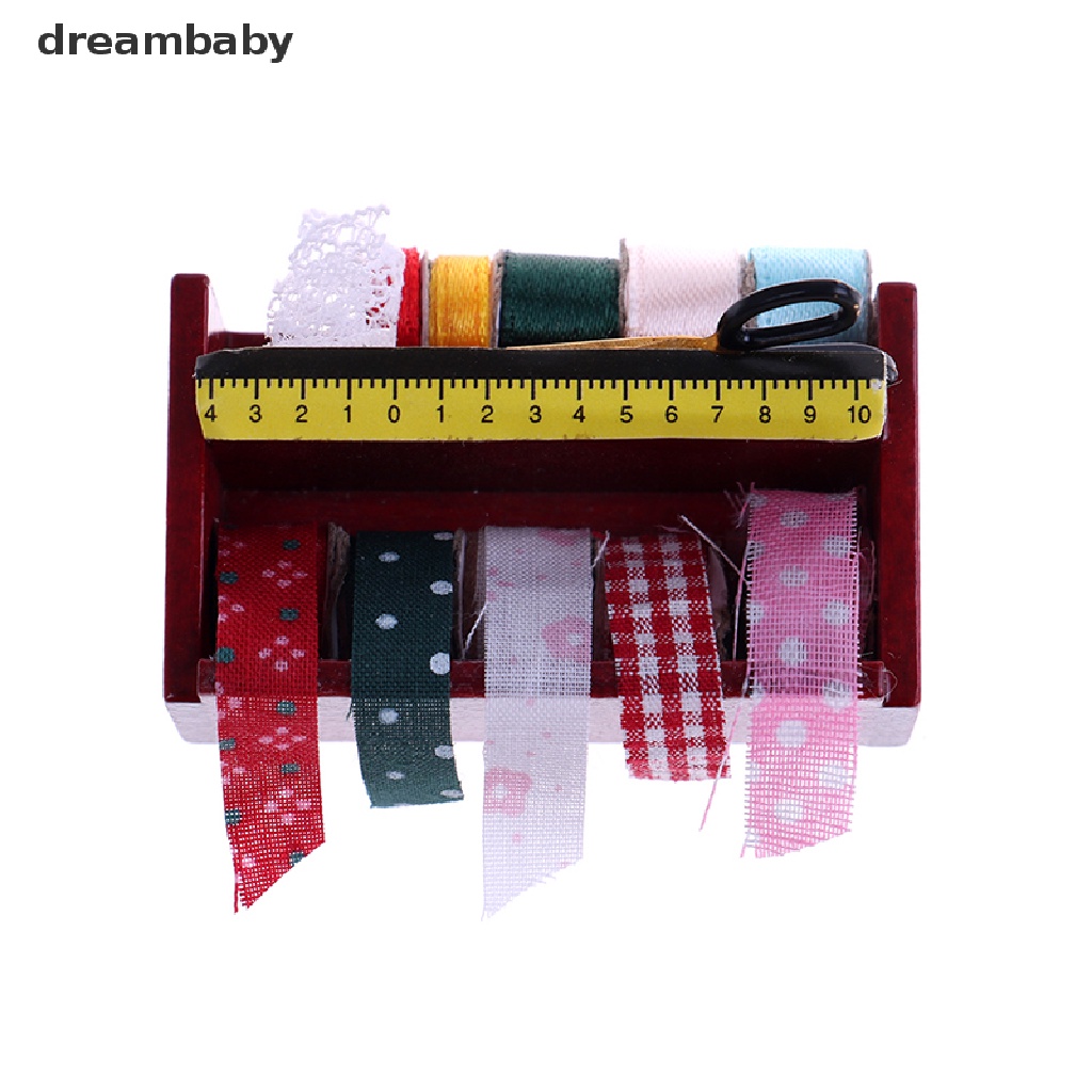 [dreambaby] Kệ Để Kéo Vải May Trang Trí Nhà Búp Bê Tỉ Lệ 1: 12