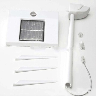 YONDR Cối Xay Gió Đồ Chơi Khoa Học Turbine Gió Trắng Nhựa ABS Chạy Bằng Năng Lượng Mặt Trời Bộ Dụng Cụ Xây Dựng Cối Xay Gió Mô Hình