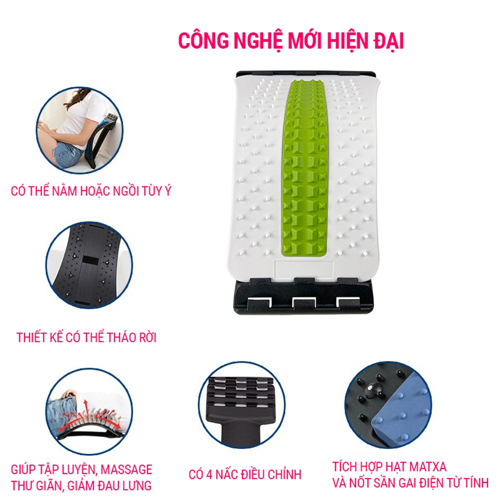 Dụng cụ massage, chỉnh hình lưng, hỗ trợ bảo vệ cột sống 3 tầng có đế điều chỉnh SPORTY YGW35