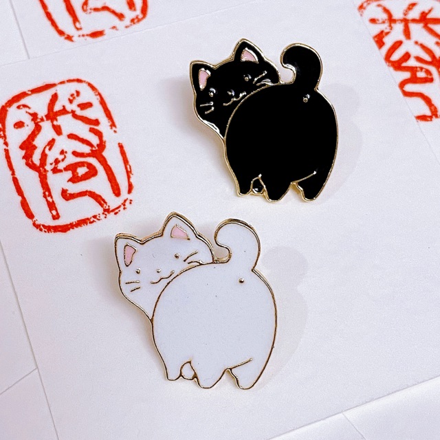 Pin cài hình mèo béo | Shopee Việt Nam