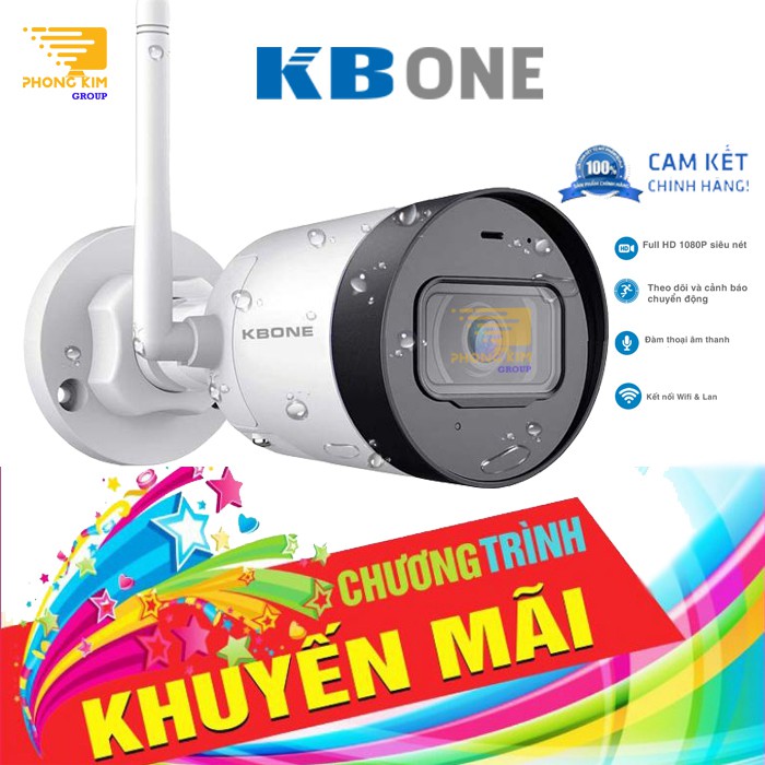 Camera IP Wifi KBONE KN-4001WN 4.0 Megapixel, Tặng kèm thể nhớ 32GB ...