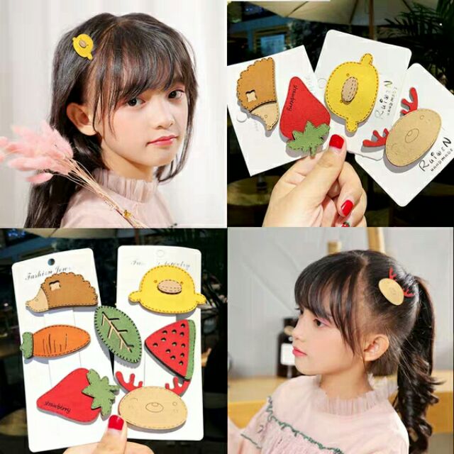 Kẹp tóc hoa quả ngộ nhĩnh Hàn Quốc