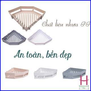 Kệ nhựa tam giác dán góc tường nhà tắm { H }
