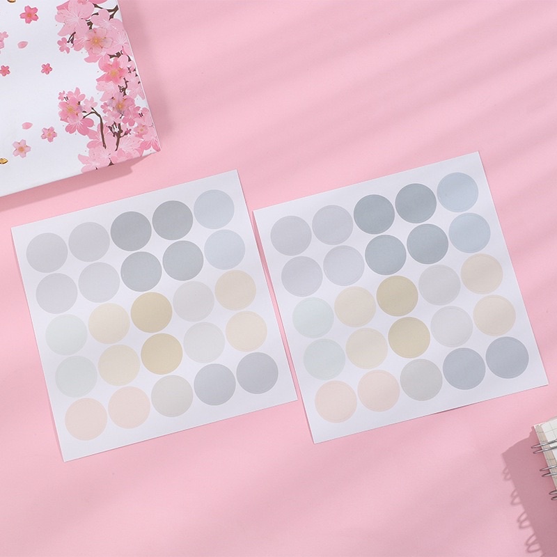 Sticker tròn nhiều màu sắc trang trí | Shopee Việt Nam