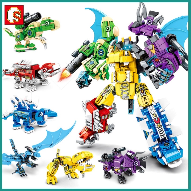 Lắp ghép Mô hình Sembo 6 in 1 Battle Robot biến hình transformer ...