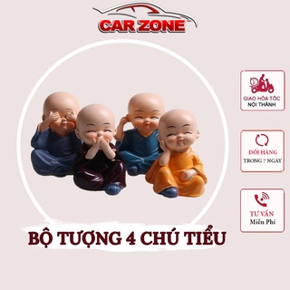 Bộ Tượng Tứ Không – Gồm 4 Chú Tiểu Bịt Tai, Bịt Mắt, Bịt Miệng, Bịt Thân
