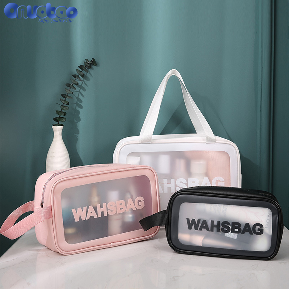 ⭐Giao hàng từ địa phương⭐ Túi ONUOBAO túi đựng đồ trang điểm PVC trong suốt, túi đựng đồ du lịch chống thấm nước