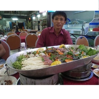 Khay lẩu , Nồi lẩu cá chép om dưa bằng nhôm tiện lợi