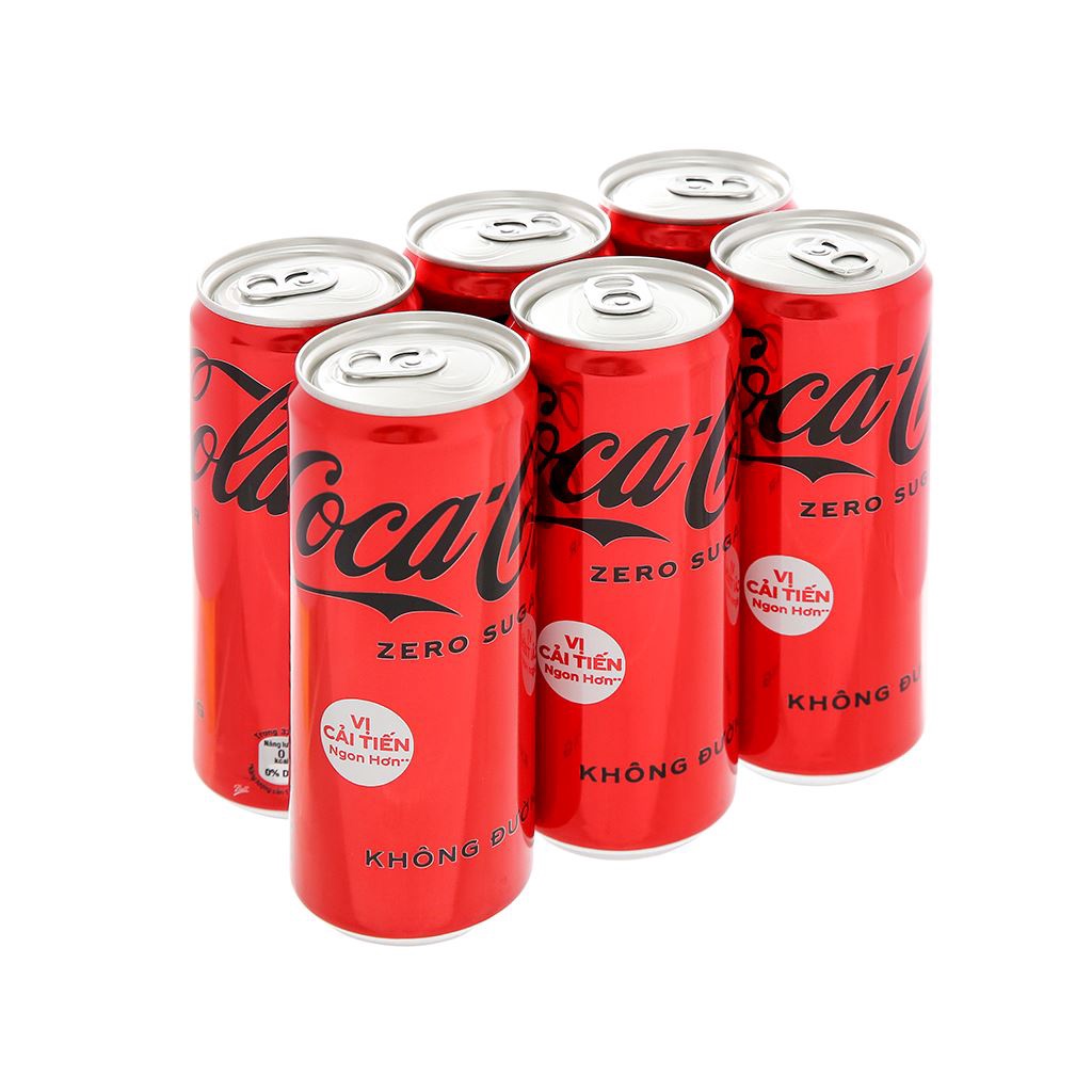 [SHIP HỎA TỐC] Lốc 6 lon nước giải khát Coca-Cola không đường 320ml ...