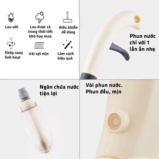 Cây lau nhà phun sương 360 độ , chổi lau nhà thông minh có bình xịt nước