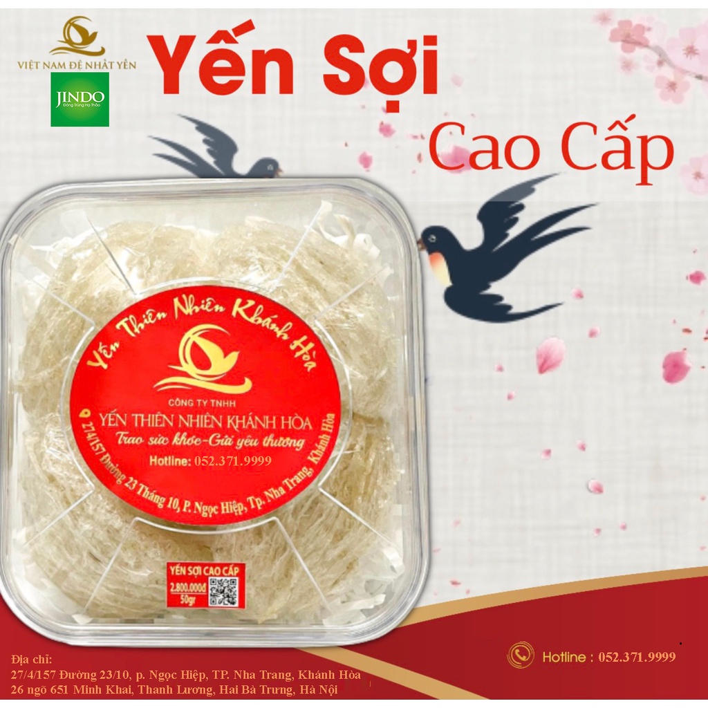 Yến sào Khánh Hòa cao cấp JINDO đệ nhất yến 50g hỗ trợ cải thiện sức khỏe