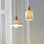 Đèn Chùm Led Bằng Đồng Thau Kiểu Xếp Ly Sáng Tạo Phong Cách Retro Nhật Bản Cho Quán Cà Phê / Phòng ngủ/ Bàn ăn/ Phòng khách Đèn thả trần — ảnh 4