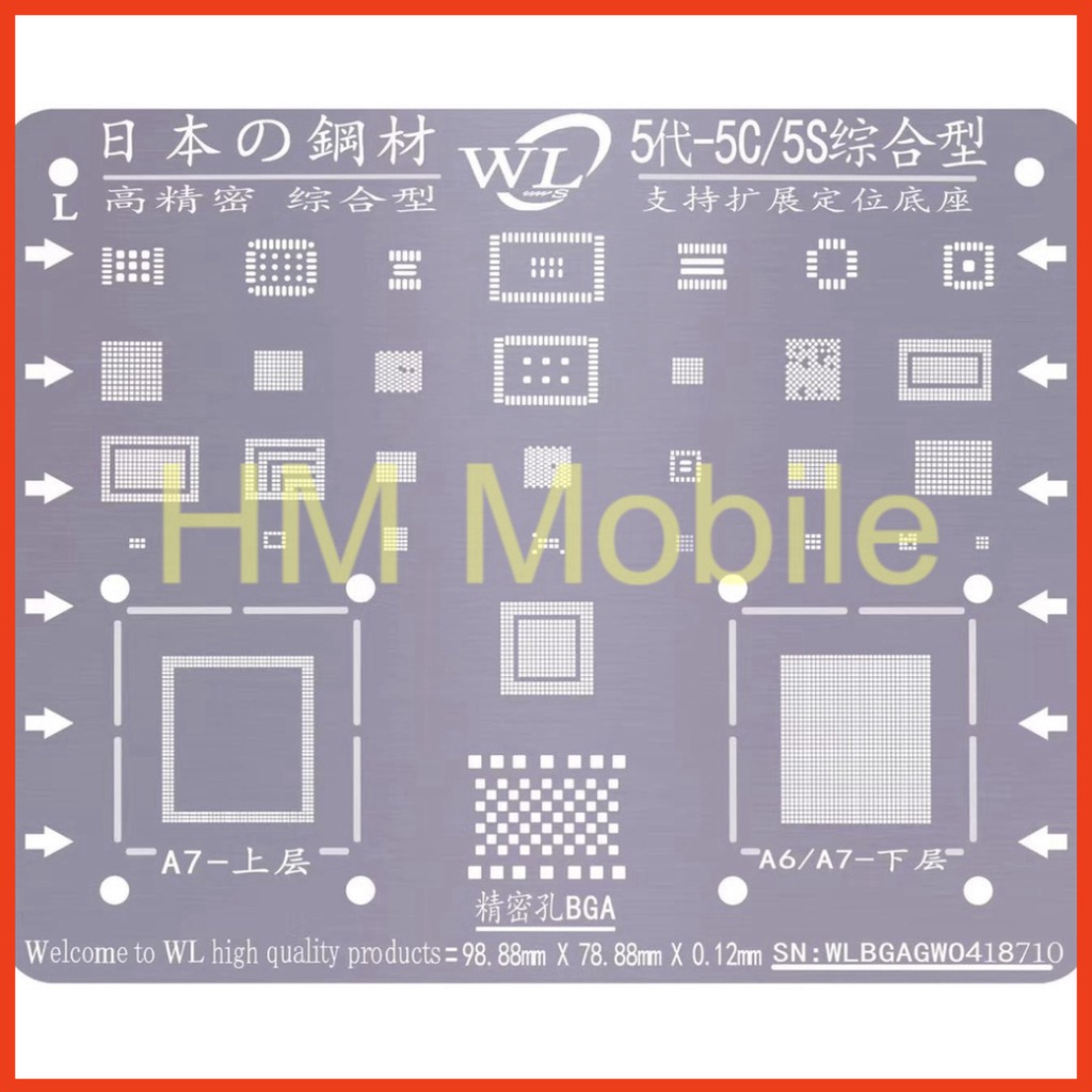 Vỉ tạo chân IC/CPU WL 6G-16PM màu trắng