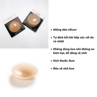 Miếng dán ngực silocon nhiệt tự thân, dán ti tự dính không dùng keo siêu dính DEVARI D172
