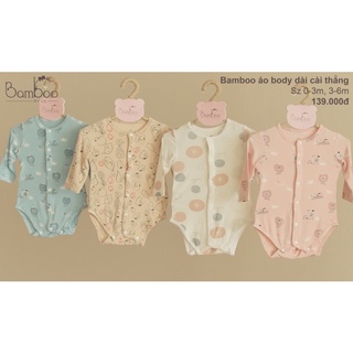 Bộ Body Chip Little Love Sơ Sinh Dài Tay Chất Liệu Bamboo 0-3m Và 3-6m