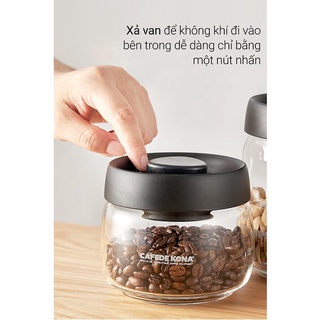 Volcano Lọ thủy tinh hút chân không bảo quản thực phẩm Cafede Kona