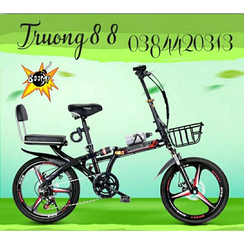XE ĐẠP GẤP 20inh PHOENIX  TON full phụ kiện
