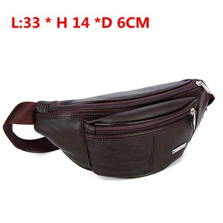100% Da Thật Chính Hãng Retro Da Bò Eo Túi Nam Ngực Túi Đeo Ngang Túi Thể Thao Ngoài Trời Túi womenbag