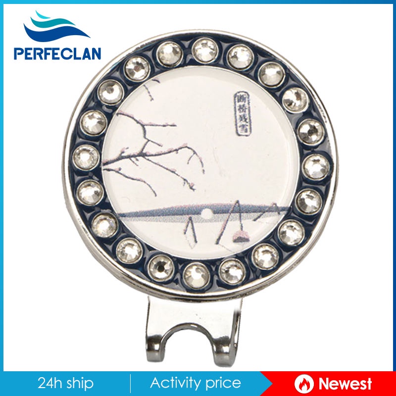 [Perfeclan] Hợp kim kẽm Golf Ball Markers Hat Clip Chống gỉ Putt Sign
