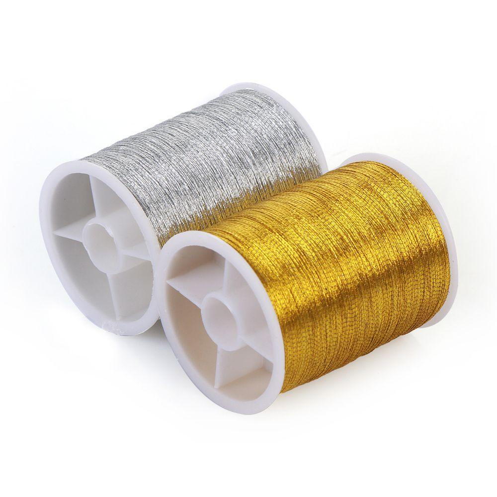 SMILE 100 mét Thêu Chỉ Spool DIY Crafts dây vàng