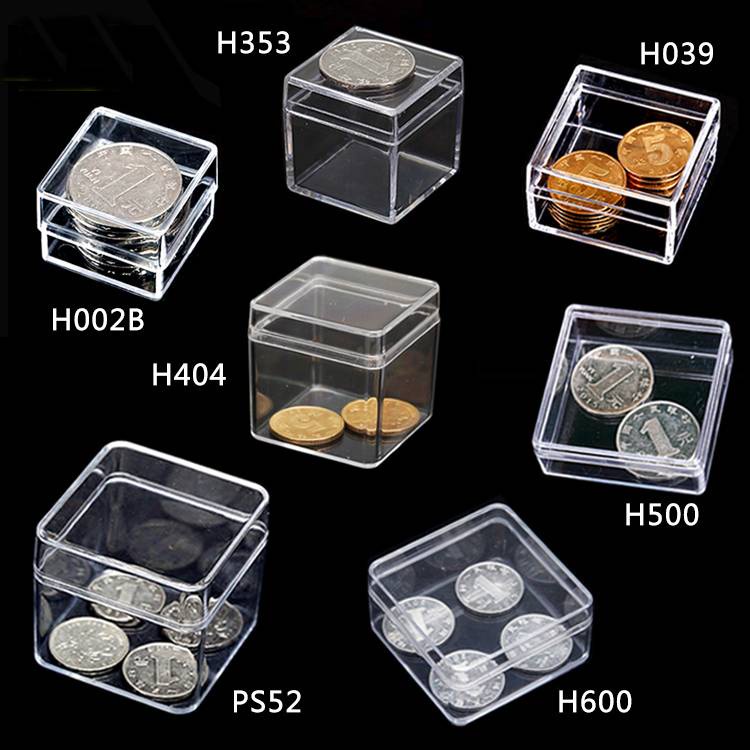 Acrylic Cao Trong Suốt Nhựa Hộp Nhỏ mini Dễ Thương Hộp Bảo Quản Trong Suốt Hộp Nhựa DIY Trang Sức Pha Lê Hiển Thị Hoàn Thiện Hộp Vuông Hình Chữ Nhật