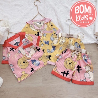 [ 6kg - 20kg] Đồ Bộ Pijama Chất Vải Lụa Cao Cấp mềm mịn cho bé_BM34