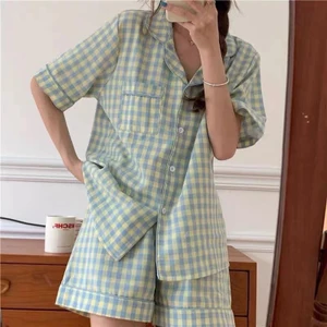 Bộ đồ ngủ tay ngắn size lớn xinh xắn phong cách hè cho nữ