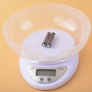 Cân Tiểu Ly Điện Tử Nhà Bếp Mini Định Lượng  5Kg Làm Bánh Độ Chính Xác Cao Tặng Kèm 2 Pin AAA