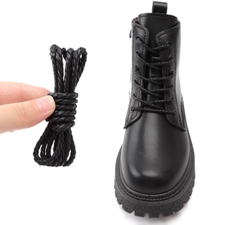 1 Cặp Dây Giày Bốt Martin Bằng Cotton Và Da Dạng Xoắn Chống Thấm Nước Tiện Dụng