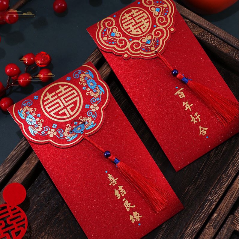 Bao Lì Xì Trao Duyên Lì Xì Báo Hỷ Năm Mới Có Tua Rua Đỏ Lì Xì 2026 Lì Xì Tết Đỏ Sang Trọng -PUPU HOUSE