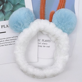 Băng đô rửa mặt bờm cài tóc turban dễ thương cute tai thỏ mèo tuần lộc gấu vải nhung nơ cho bé gái nam nữ #bangdocaitoc