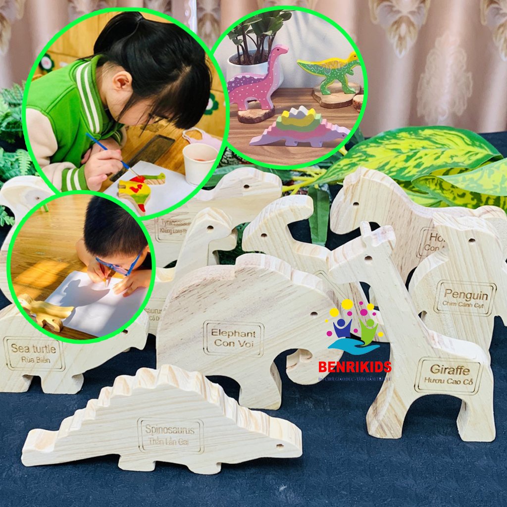 Ảnh Đồ Chơi Xếp Hình Cân Bằng Con Thú Gỗ BENRIKIDS Thuần Mộc An Toàn Cho Bé 1