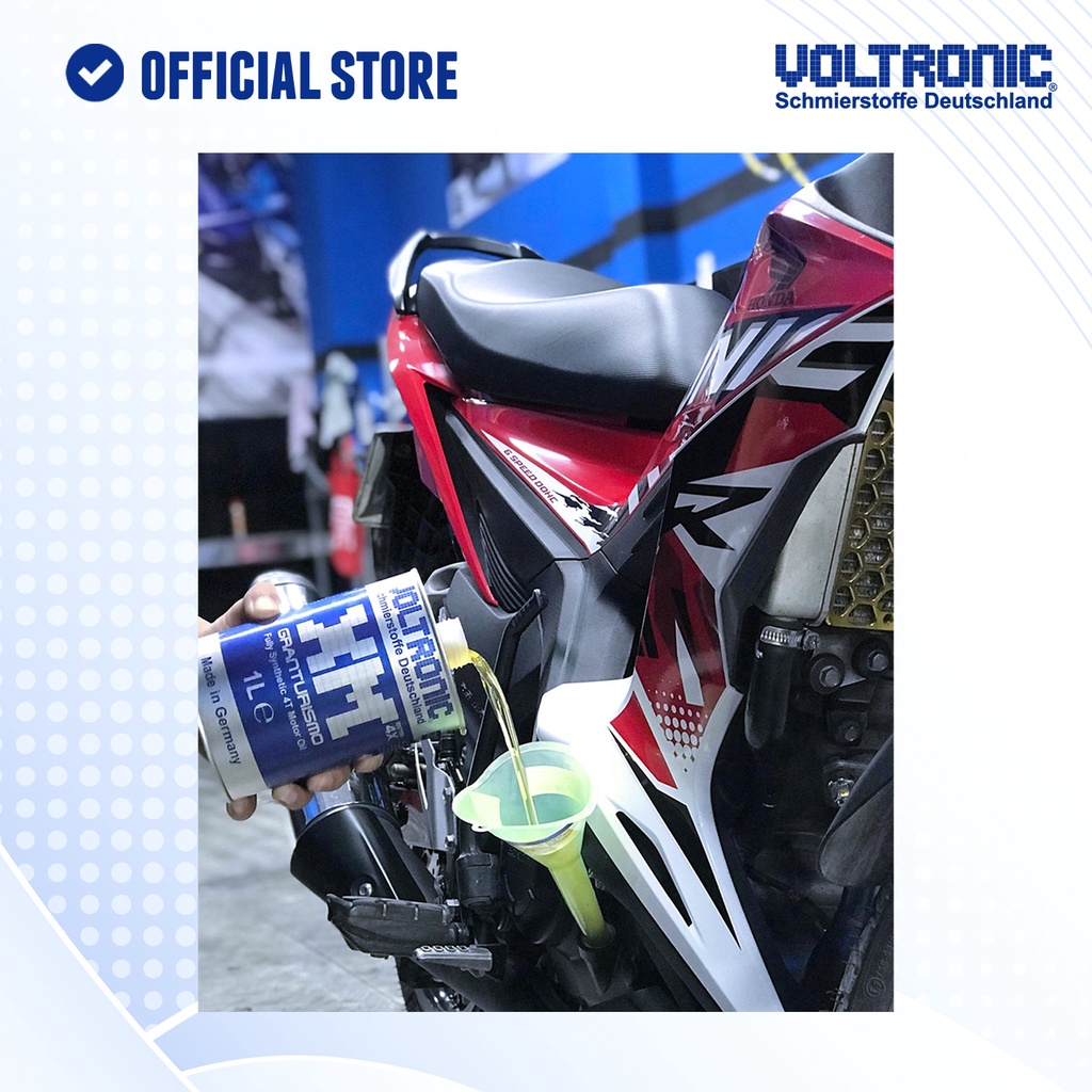 Ảnh Nhớt tổng hợp biến thiên cao cấp cho xe số và côn tay VOLTRONIC granturismo xm blue nhập khẩu đức 3