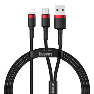 Cáp sạc nhanh USB/TypeC sang LaiNing Baseus CATKLF-ELG1 Cafule dài 1.2m hỗ trợ PD 18W max 2.4A