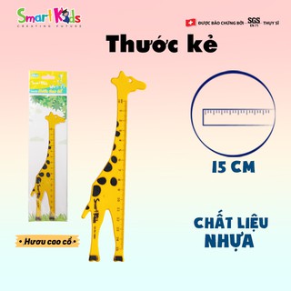 Thước con hươu ngộ nghĩnh RL04 dành cho học sinh cấp 1, cấp 2, cấp 3, nhựa dẻo bền, màu sắc bắt mắt