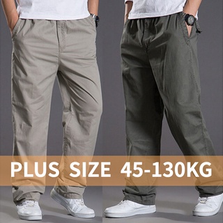 Quần Jogger Cotton Dáng Suông Rộng Co Giãn Phối Túi Có Size Lớn 6XL Dành Cho Nam Giới