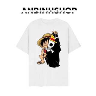 Áo thun Luffy One Piece 🚚 FREESHIP 🚚 Áo phông trắng Nam Nữ Unisex in hình Luffy siêu đẹp chất cotton mịn mát