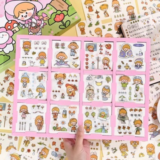 Sticker dán sổ cute dễ thương trang trí laptop đồ dùng học tập hộp 240 tấm ST3