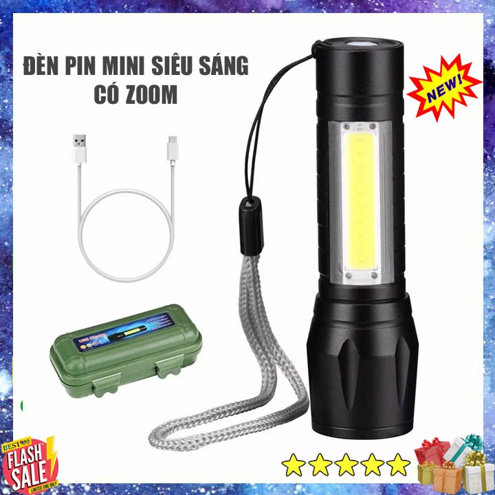 Đèn Pin MINI Siêu Sáng Cao Cấp Có Zoom | Shopee Việt Nam