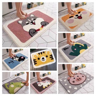 Thảm Chùi Chân Thảm Lau Chân Thảm Len Mịn Chống Trượt 40x60cm