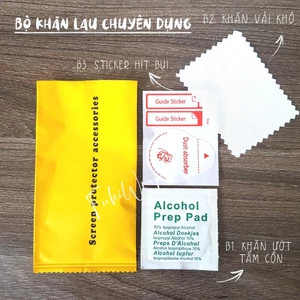 Combo 3 Khăn Lau Hỗ trợ Vệ Sinh Dán Cường Lực Điện Thoại