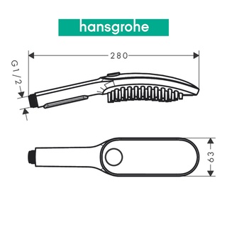 Tay sen tắm dành cho thú cưng Hansgrohe DogShower 150 3jet 26640 chính hãng Đức