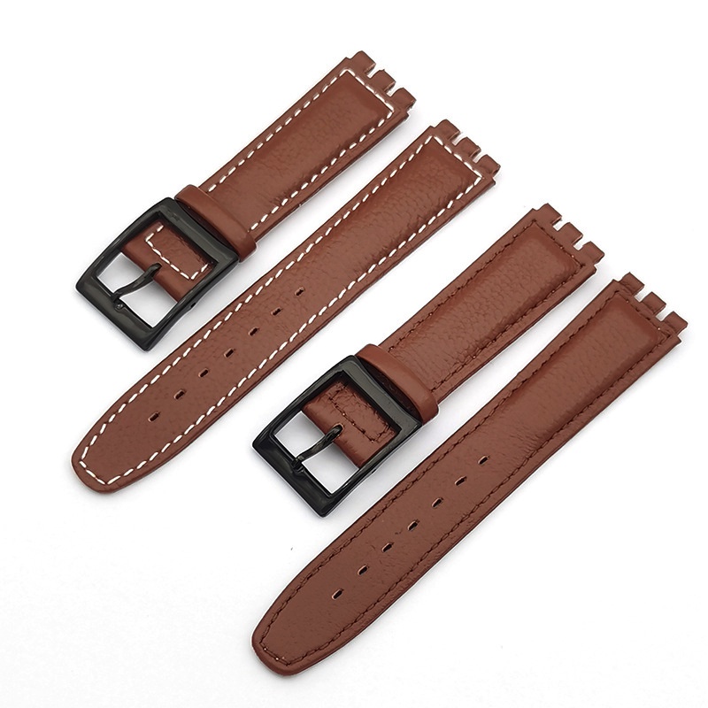 Dây Đeo Đồng Hồ Swatch 17mm Bằng Da Bò Sang Trọng Cho Nam Và Nữ
