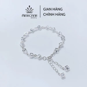 Lắc Tay Bạc Nữ Hình Chuỗi Lập Phương - Minh Canh Jewelry