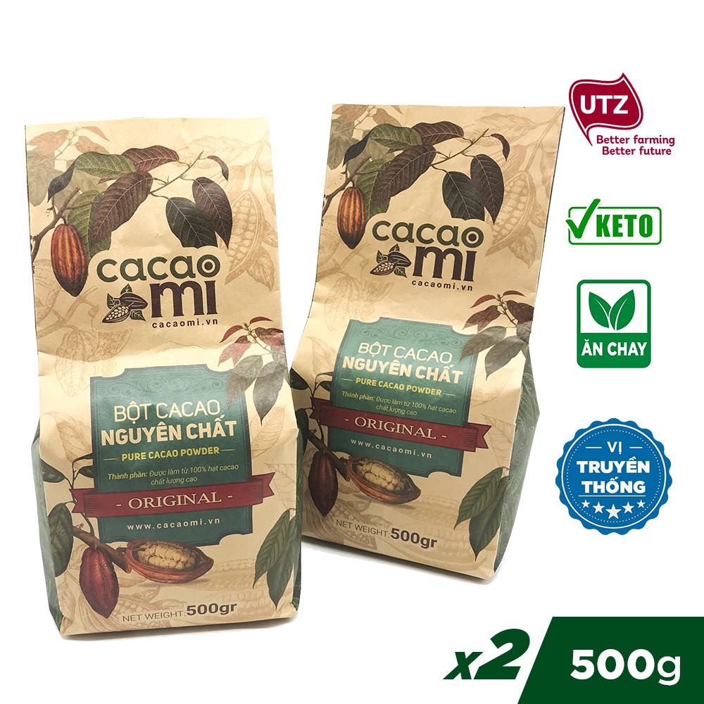 Ảnh Bột cacao nguyên chất 100% không đường gu truyền thống CacaoMi Original - 1kg 2