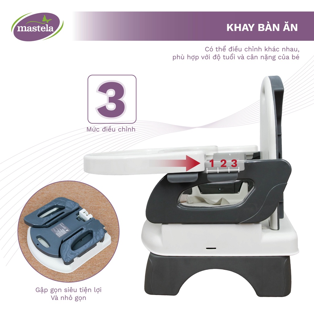 Ảnh Ghế ăn dặm gấp gọn cho bé tiện lợi Mastela 07330 - ghế ăn du lịch - hàng chính hãng 4
